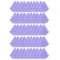 Houpette à poudre triangulaire violette, outil cosmétique velours sec humide pour maquillage. - 50 Pièces Violet