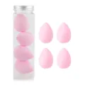 8 Pz Set Spugnette Trucco in Barattolo Morbido Senza Lattice Beauty Blender Cipria Trasparente - 4 Pezzi Confezionato in Barattolo Quadrato Rosa Spugnette Trucco