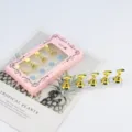 Gouden magnetische nagel oefenstandaards set met acryl basis en presentatiedoos. - Acryl Nagel Oefenstandaard Goud