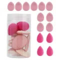Set 14 spugnette trucco Fondotinta Cipria Piumino Scatola di strumenti cosmetici - Rosa Rosse Confezione da 14 Con Barattolo