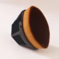 No. 55 foundation brush dense bristle oval makeup brush facial base tool detail shot - No.55 Hexagonal Black