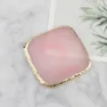 Square nail art palette resin agate makeup mixing plate pink gold edge nail display board - Square Style / Pink