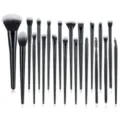 Professionele zwarte make-up kwastenset voor een vlekkeloze gezichts- en oogmake-up. - 20 Delige Zwarte Lidschaduw Borstel Set