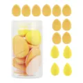 Set 14 spugnette per trucco, blender umido e asciutto, piumino per cipria cosmetica in barattolo. - Giallo Confezione da 14 Con Barattolo