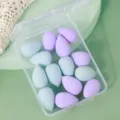 Mini makeup sponge set 14pcs beauty blender teardrop cosmetic puff with storage case - 14 Pieces Blue Purple