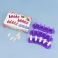 Nageltraining houder set met 3 paarse display standaards en nepnagel tips voor manicure. - 3-pack / Paars