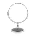 6 inch tabletop makeup mirror double sided rotating vanity mirror with metal stand chrome - Round Desktop Mirror / 6inch / Black