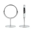 6-Inch Double-Sided Desktop Makeup Mirror Stainless Steel Standing Cosmetic Mirror - Round Desktop Mirror / 3 Inch / Silver