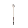 Professional double-ended eyelash comb and eyebrow brush for precise makeup application. - Apricot