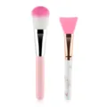 Ensemble de 2 pinceaux de maquillage avec pinceau à poudre et pinceau masque en silicone. - Pinceau Poudre Et Pinceau Masque