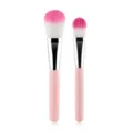 Ensemble de pinceaux de maquillage roses professionnels avec poils synthétiques doux au quotidien. - Pinceau Fond de Teint Langue Et Pinceau Poudre