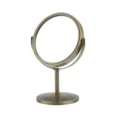 Specchio da trucco da tavolo bifacciale da 6 pollici con supporto in bronzo, specchio cosmetico - Specchio da Tavolo Rotondo / 4 Pollici / Bronzo