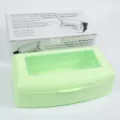 Green plastic nail sterilizing tray disinfection box for manicure salon tool cleaning storage - Green