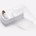 Scatola di Pulizia per Punte da Unghie a 30 Fori con Coperchio Trasparente Stand - Scatola per Frese Due in Uno * Bianco