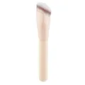 Angled foundation brush for flawless makeup application, soft dense synthetic bristles. - Diamond Foundation Brush / Nude
