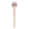 Soft synthetic powder makeup brush with pink handle for professional facial cosmetic application - Flame-Shaped Brushes / Nude