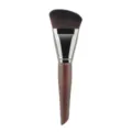 Professional angled foundation makeup brush with wooden handle and dense bristles for face. - Single Angled Contour Brush