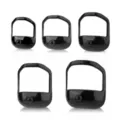 5-piece black ABS beard shaping tool goatee trimming template set for men grooming - 5 Pieces / Black