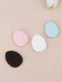 Mini-houpettes de maquillage, forme goutte d'eau, ideal pour fond de teint et anti-cernes. - 4 Pièces (Noir Rose Blanc Bleu)