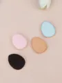 Mini houppettes de maquillage pour doigts en forme de goutte, ensemble éponge douce. - 4 Pièces (Noir Rose Brun Bleu)