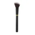 Professional angled makeup brush with black handle and gold ring for flawless contouring. - Single Ring Contour Brush