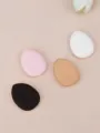 Mini houppettes de maquillage en forme de goutte, éponge de fond de teint douce. - 4 Pièces (Noir Rose Brun Blanc)