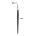 Angled eyeliner brush, black handle, fine detail makeup brush, 17cm size variant. - Black Silver Angled Eyeliner Brush