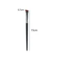 Angled eyeliner brush fine detail makeup tool with black handle and 15cm length for precise eyes. - Black Silver Eyebrow Brush