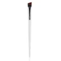 Professional angled eyeliner brush with synthetic fiber bristles and white handle for makeup. - White Eyebrow Brush