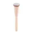 Single angled foundation brush with dense soft tricolor bristles for flawless makeup application. - Slanted Foundation Brush / Nude
