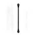 Portable double-ended sponge eyeshadow brush, professional makeup tool with black handle variant - Black