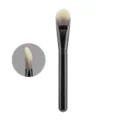 Angled foundation brush with soft bristles, premium black handle for flawless makeup application. - Slant Tongue Foundation Brush - Black