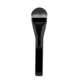 Professional wide flat foundation brush with soft bristles for seamless makeup application. - Tongue Shape-Black