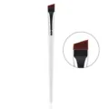 Professional Angled Eyeliner Brush Fine Detail Makeup Brush White Handle Synthetic - Single White Silver Angled Eyebrow Brush