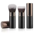 Retractable travel makeup brush set, soft synthetic bristle blush and powder brush tools. - 23# Color-Blocking Round + Flat Head