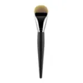 Professional flat foundation brush with black handle, dense soft bristles for flawless makeup. - Pointed Handle Tongue Foundation Brush