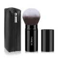 Portable retractable makeup brush set with PU storage bag and cap for easy travel and daily use - Large Black RANCAI With Bag