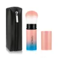 Retractable professional makeup brush set with PU zipper bag, gradient blush tool. - Small Gradient Pink RANCAI With Bag