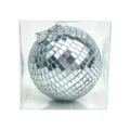 Silberner Disco Spiegelball in transparenter Box fur Party Hochzeit Weihnachtsbaum Dekoration - 12cm Stücke / Silber
