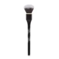 Gran brocha de polvos con mango en espiral negro para contorno facial profesional. - Brocha para Polvos Individual