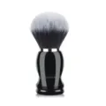 Gran brocha de maquillaje redonda para polvo con mango de plástico negro y cerdas suaves. - Brocha para Polvos Redonda