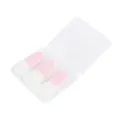 Lot de 3 mini pinceaux masque facial en silicone avec boite de rangement transparente - Rose