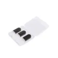Kit de 3 pinceaux à masque facial en silicone avec étui de rangement transparent - Noir
