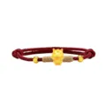 Pulsera de cordón rojo de la suerte con dije de caballo del zodiaco de oro para mujer - S732 Carácter de Bendición