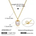Collana con ciondolo a cuore in zircone acciaio inossidabile dorato variante gioiello - Collana Oro con Zirconia a Cuore (JDN0306117)