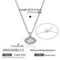 Collana con pendente marquise in zircone acciaio inossidabile con specifica parametro. - Forma a Marchesa (JDN0104306-2-S)