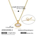 Collana con ciondolo in acciaio inossidabile zirconia cubica marquise con lunghezza regolabile. - Collana Pendente Strass Marquise Oro (JDN0104306-2)