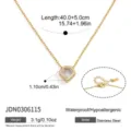 Squisita collana girocollo in acciaio inossidabile dorato con zircone, impermeabile chic. - Collana con Targhetta Geometrica a Rombo Oro (JDN0306115)
