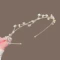 Gold rhinestone vine headband for women, elegant leaf hair hoop for wedding party. - Gold Twined Rhinestone Leaf Headband