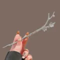Silver metallic hair stick minimalist floral branch hairpin for modern and ancient Hanfu bun - Plum Blossom Style / Silver